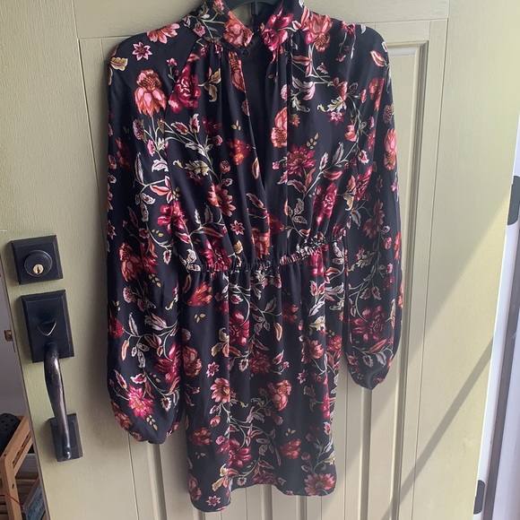 A.L.C. Nadia mock neck floral silk dress - Picture 5 of 14